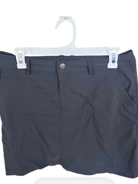Eddie Bauer Adventure Skort Women Size 6  Travex Charcoal Gray